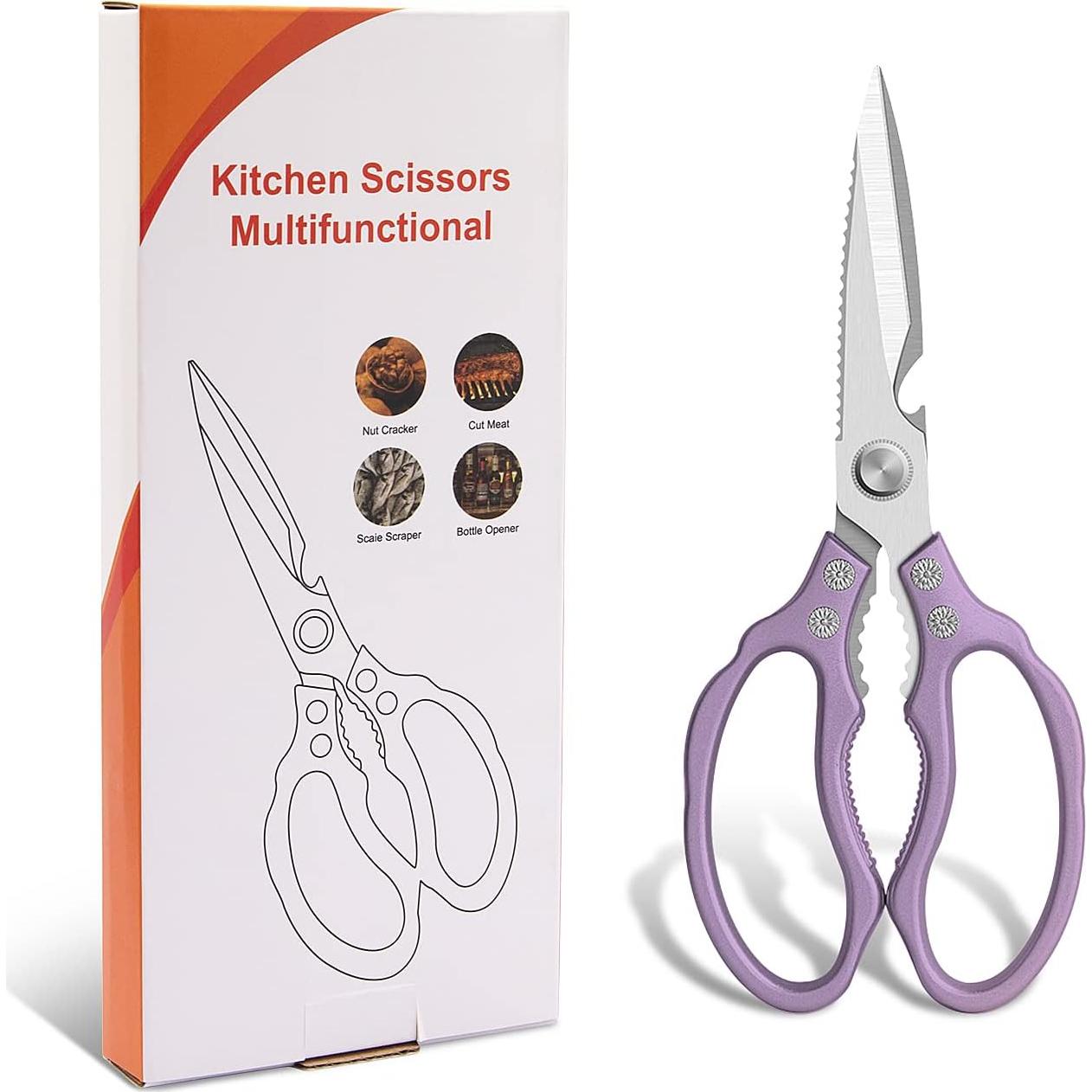 Tijeras de Cocina Multiusos CGBE Acero Inoxidable 26 cm Púrpura