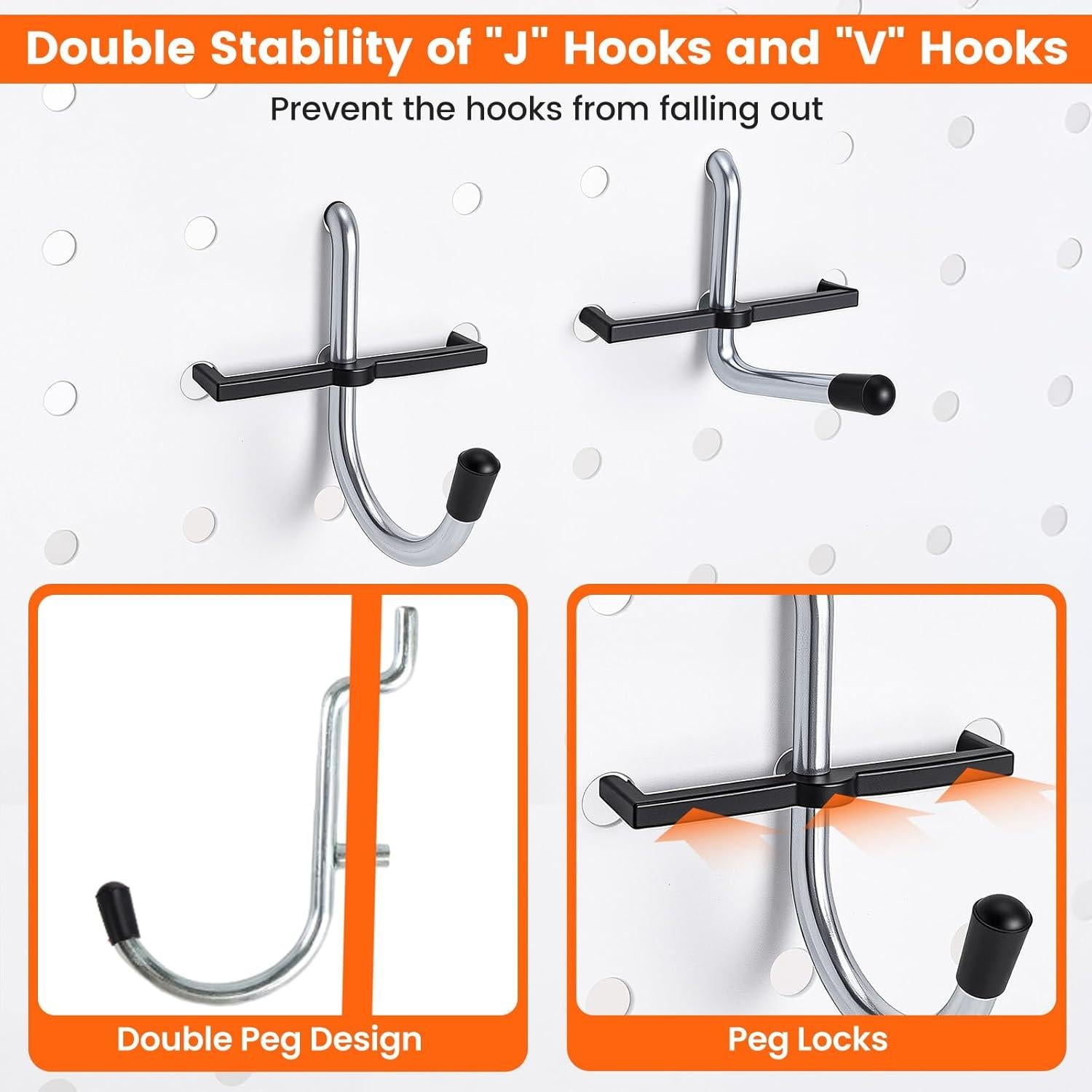 Kit de Accesorios para Tablero Perforado Enjoywood 155 PCS