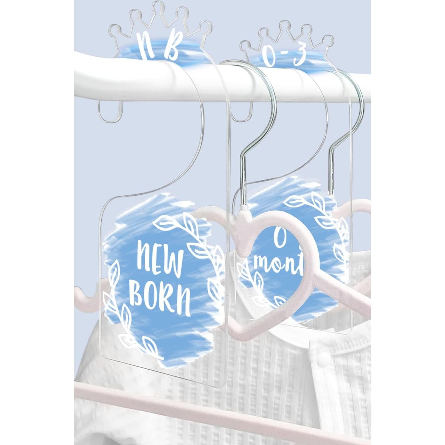 Separadores de Armario para Bebés OneDream - Juego de 7 Acrílicos Azul