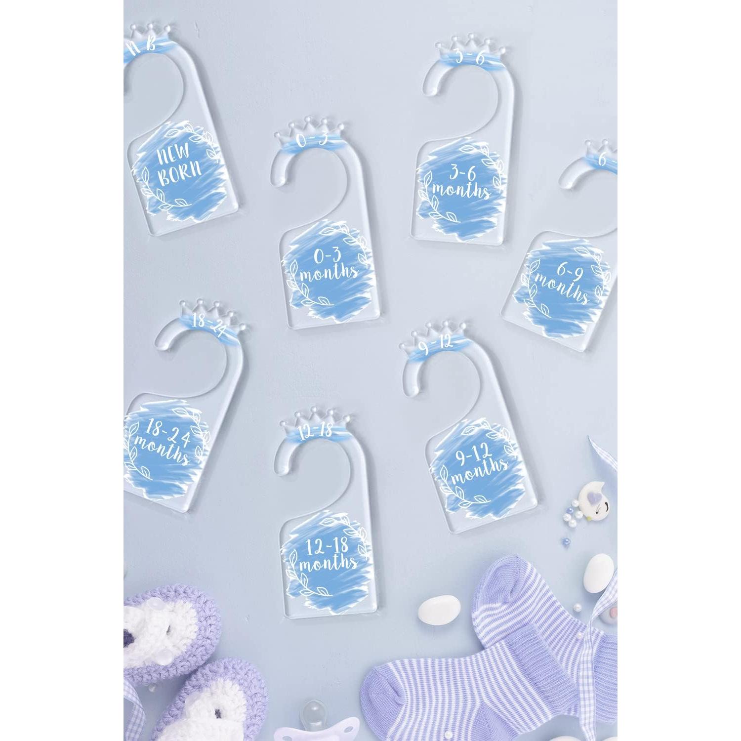 Separadores de Armario para Bebés OneDream - Juego de 7 Acrílicos Azul