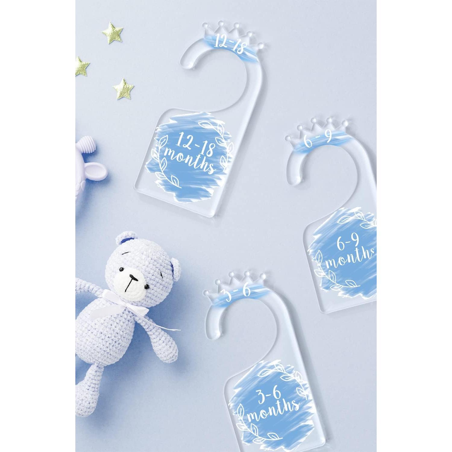 Separadores de Armario para Bebés OneDream - Juego de 7 Acrílicos Azul