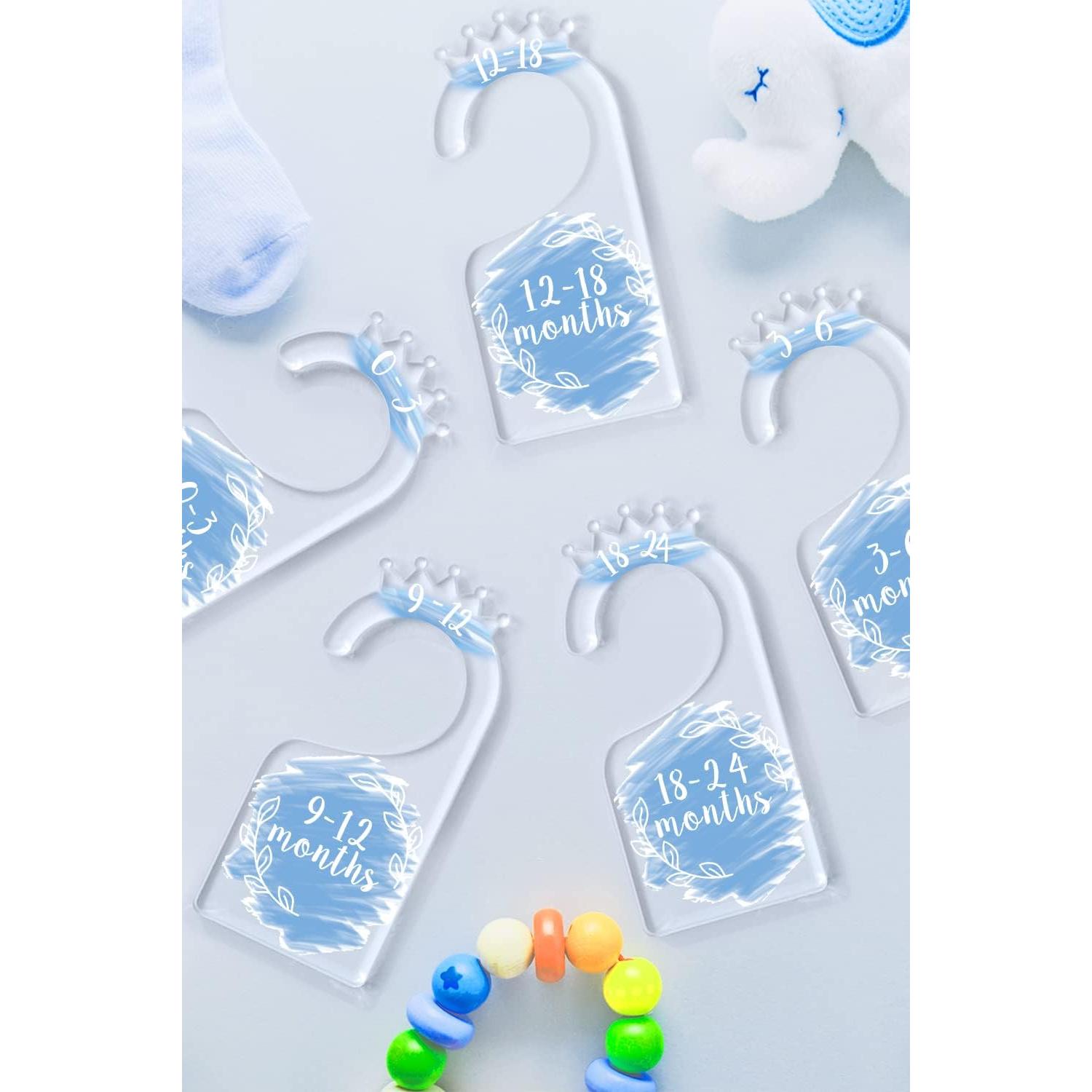 Separadores de Armario para Bebés OneDream - Juego de 7 Acrílicos Azul