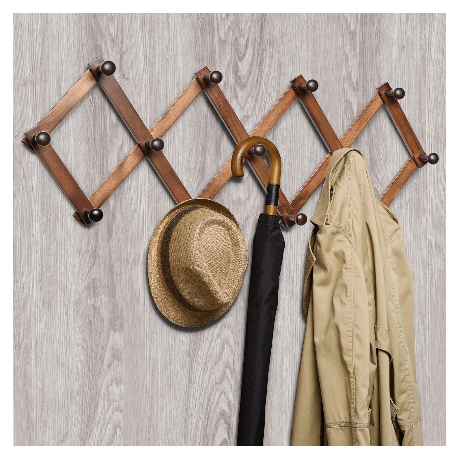 Perchero de Pared Expandible Amber Home 13 Ganchos Retro