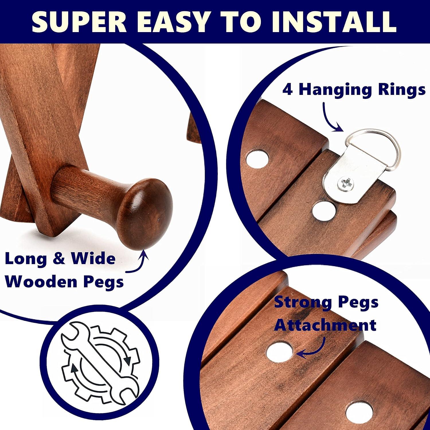 Perchero de Pared Expandible Amber Home 13 Ganchos Retro