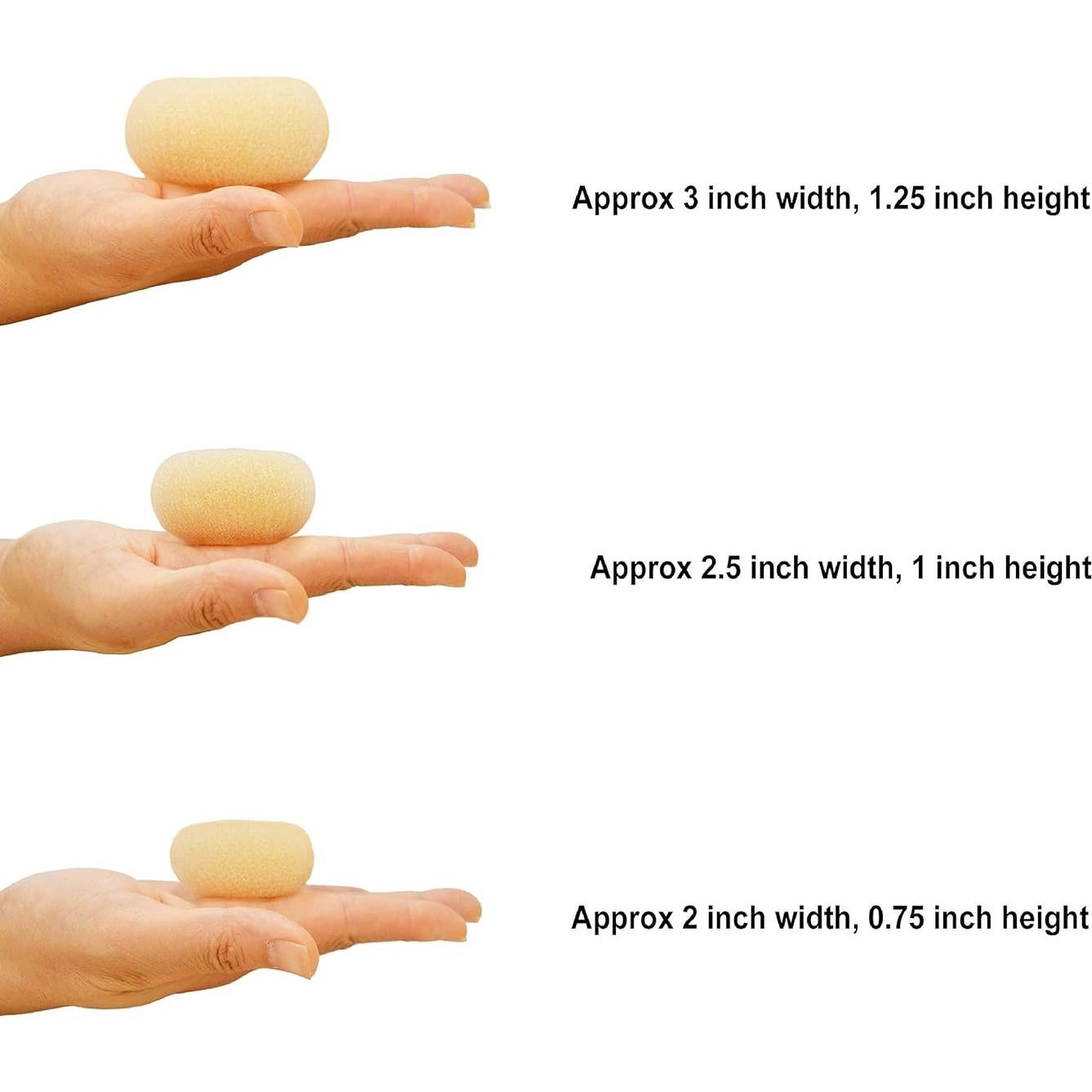 Set 3 Donuts de Pelo Niños Beaute Galleria Beige 5-7.6 cm