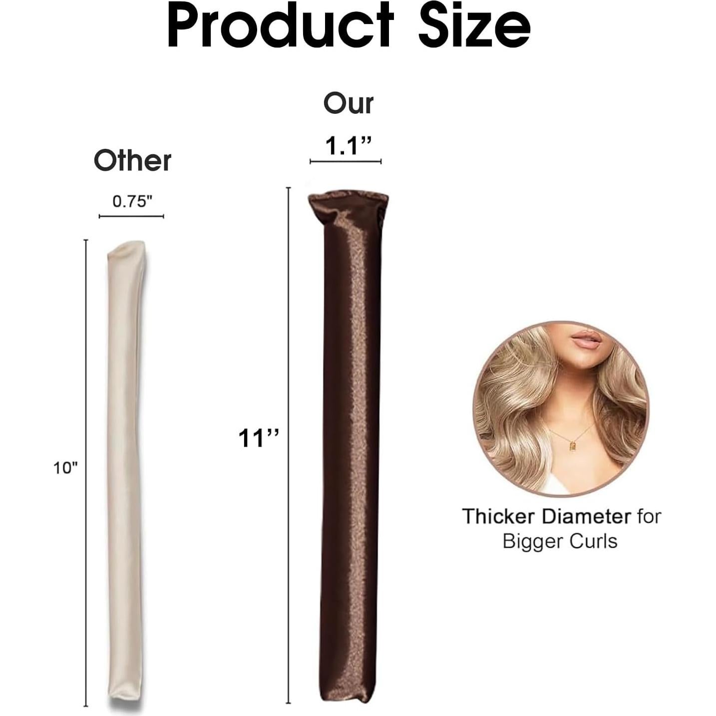 Juego de 6 Rizadores de Cabello Sin Calor Kanuoc 2.54 cm