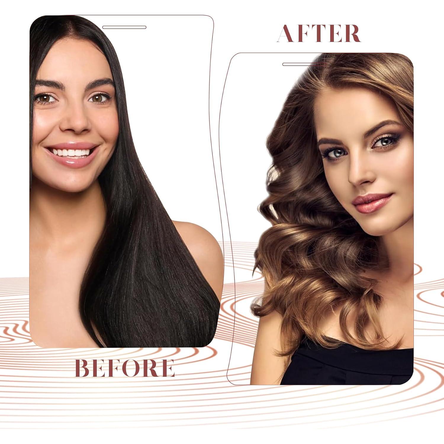 Juego de 6 Rizadores de Cabello Sin Calor Kanuoc 2.54 cm