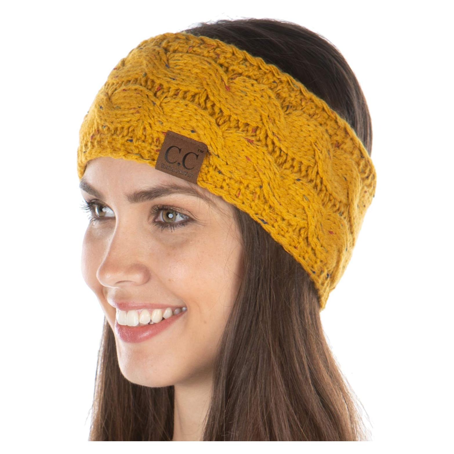 Banda para la cabeza de mujer Funky Junque Mostaza Confeti