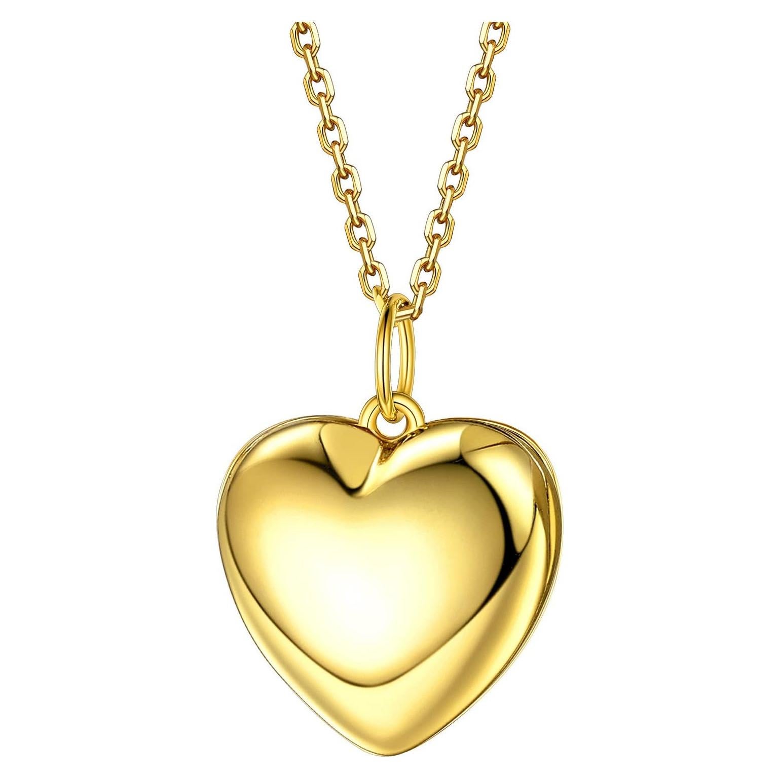 Collar medallón corazón plata esterlina Bestyle 23x16mm