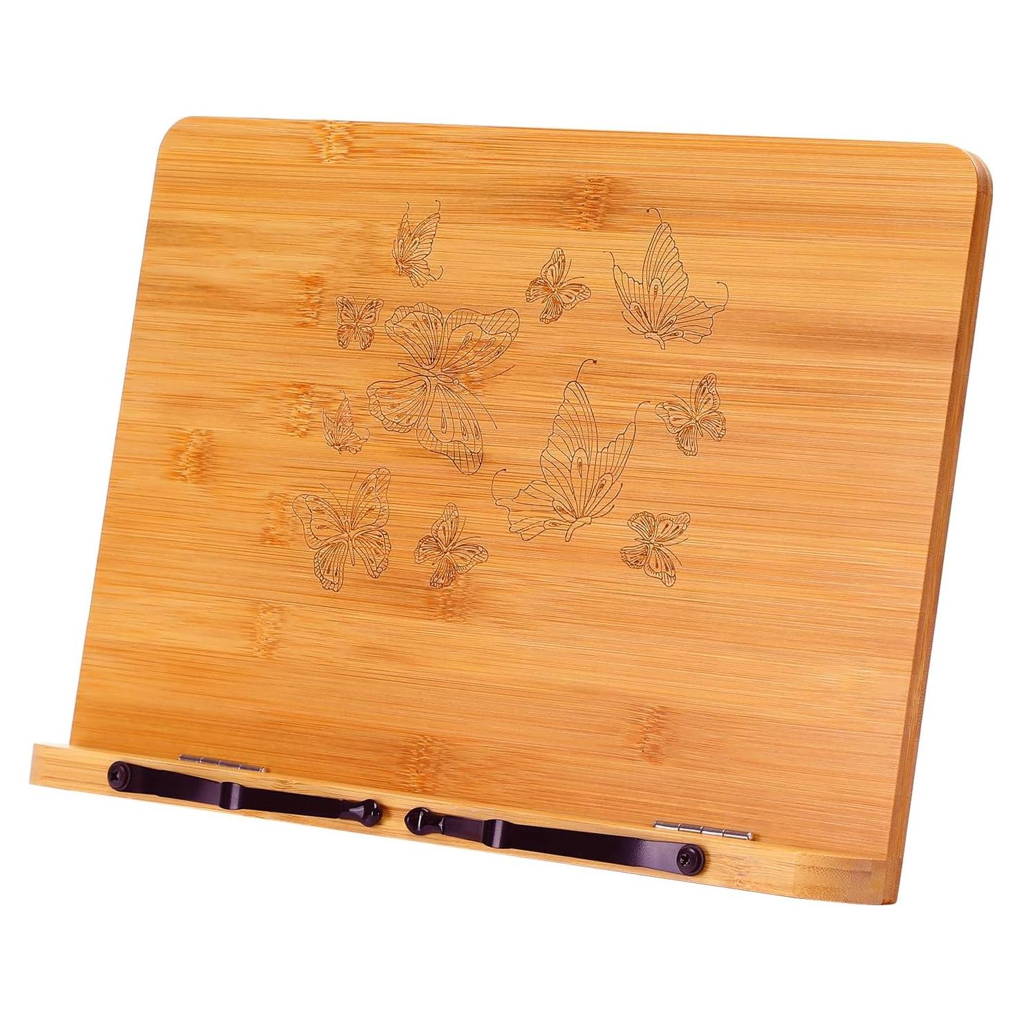 Soporte de Libro Plegable MEGREZ de Bambú 33.5 x 23.9 cm