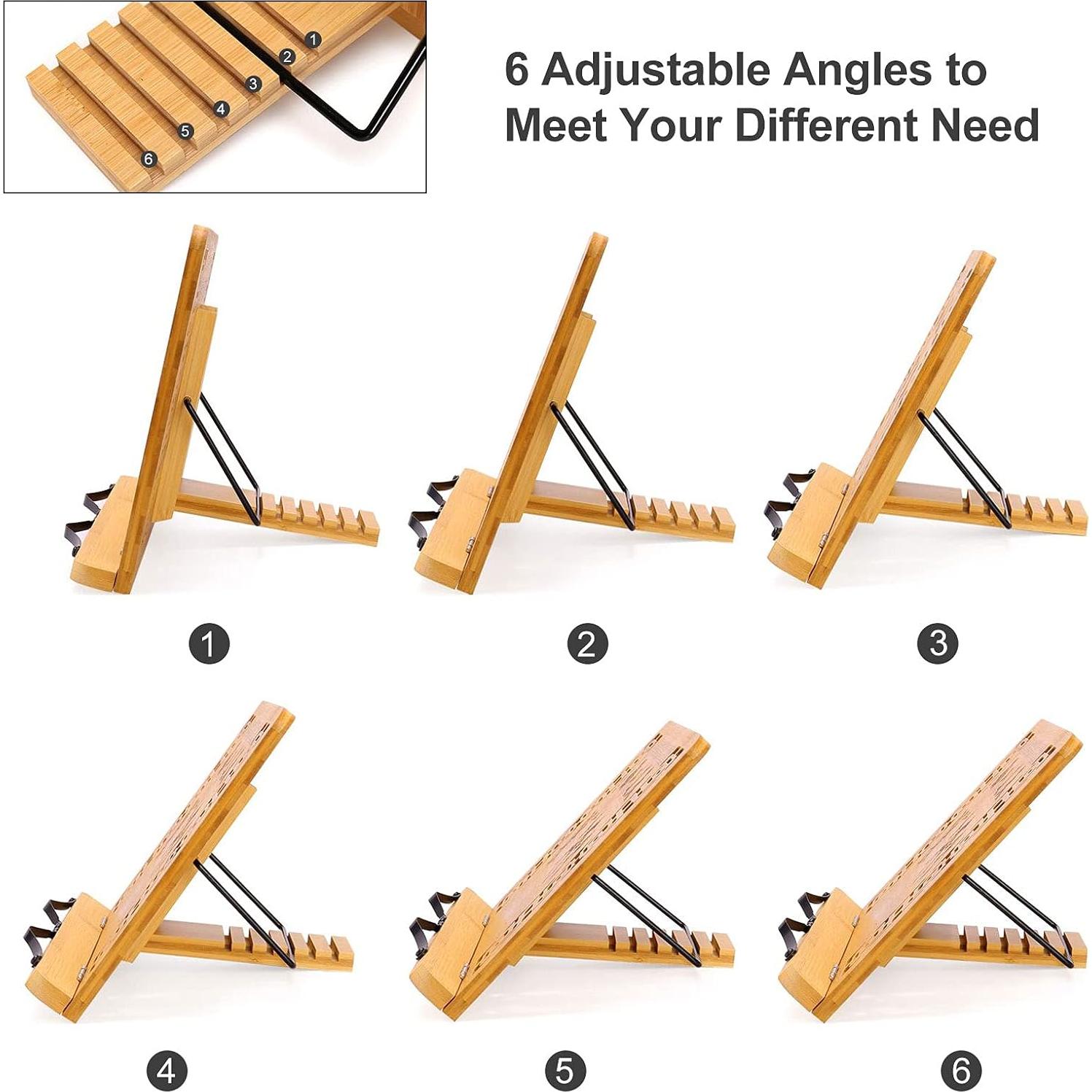 Soporte de Libro Plegable MEGREZ de Bambú 33.5 x 23.9 cm