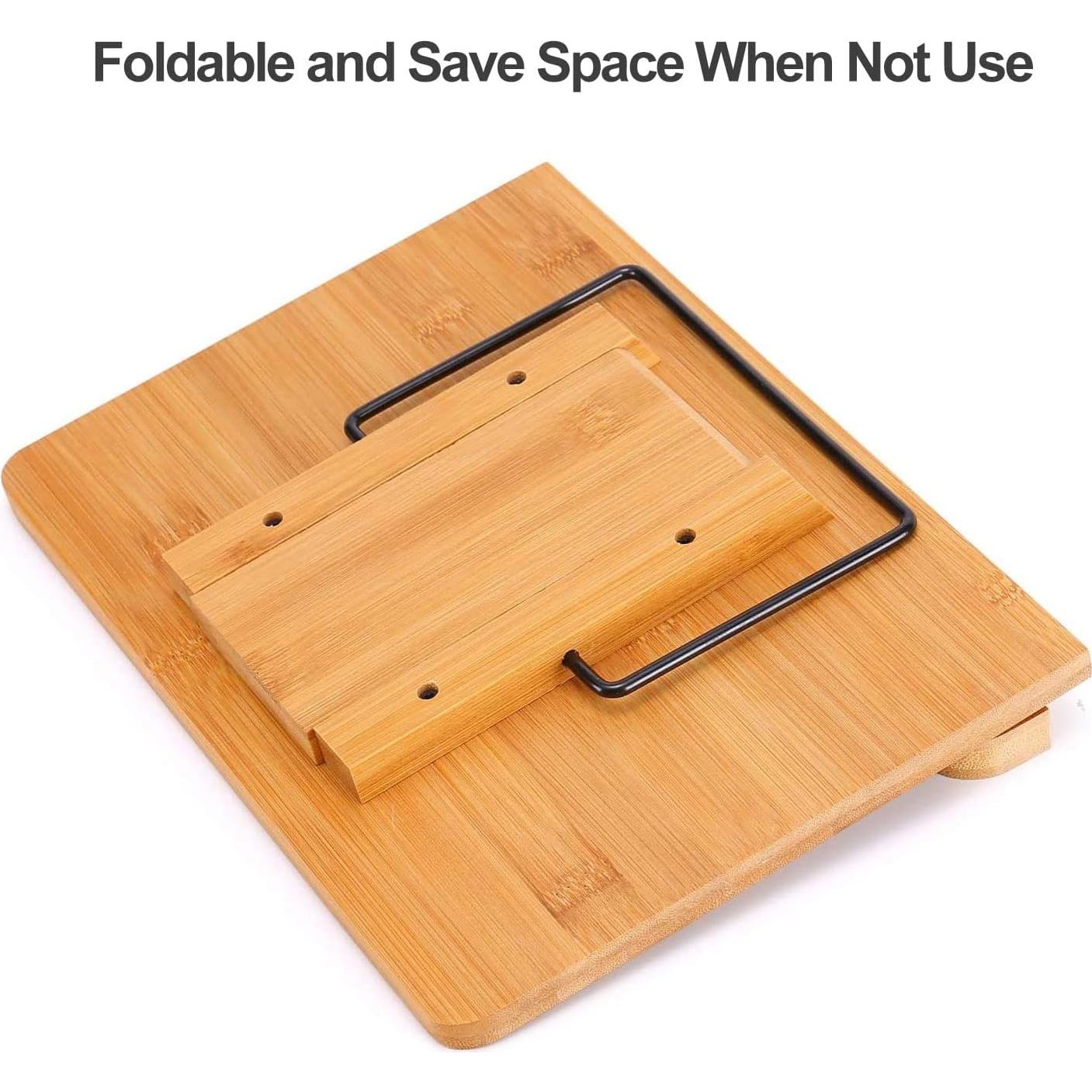 Soporte de Libro Plegable MEGREZ de Bambú 33.5 x 23.9 cm