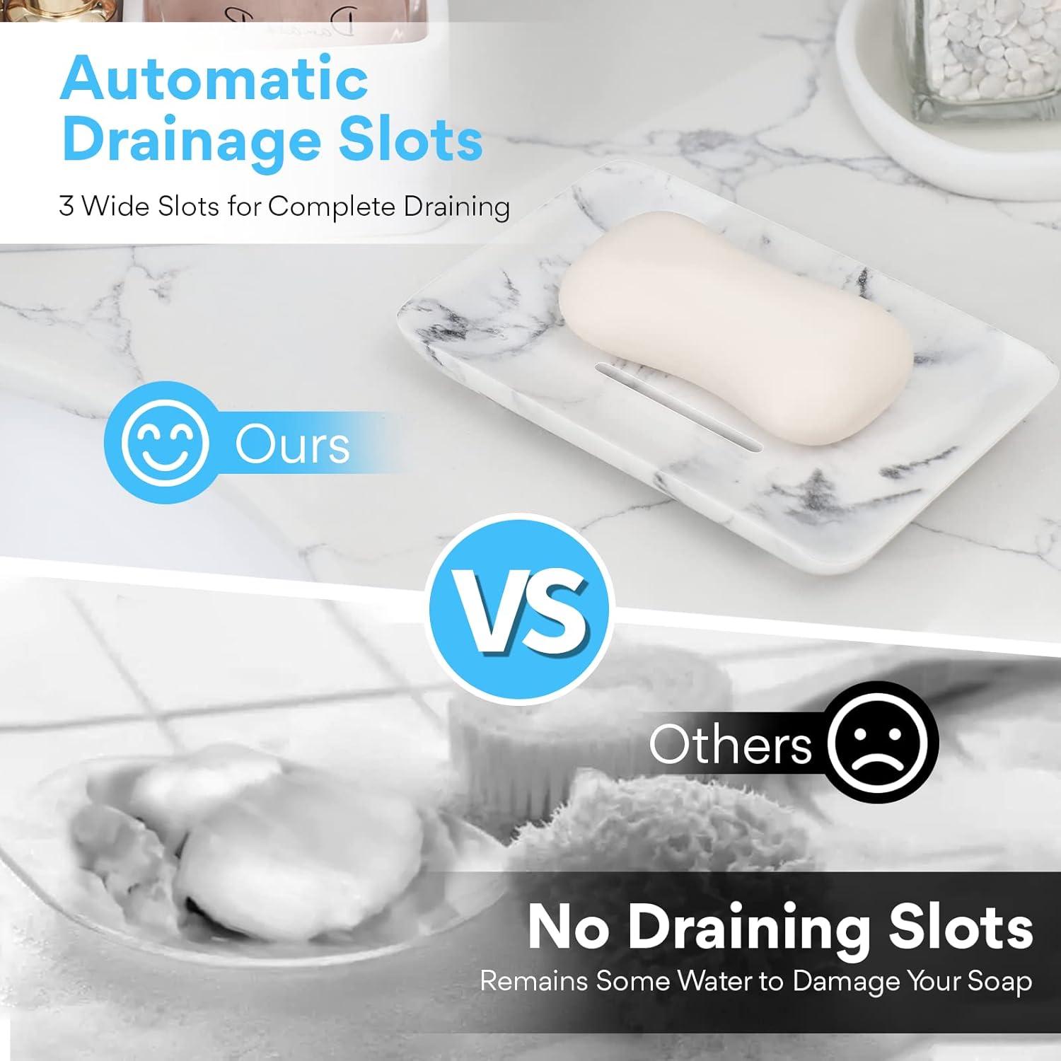 Soporte de Jabón con Drenaje Aimou Negro 12.7x7.6 cm