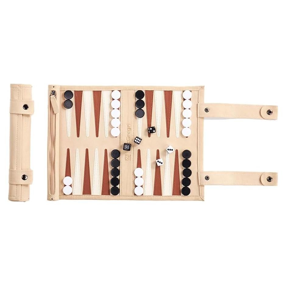 Juego de Backgammon Portátil McGregri - Plegable y Ligero