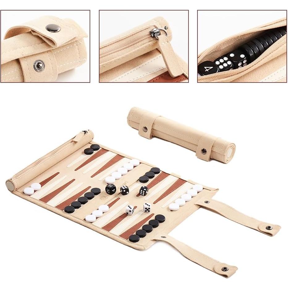 Juego de Backgammon Portátil McGregri - Plegable y Ligero