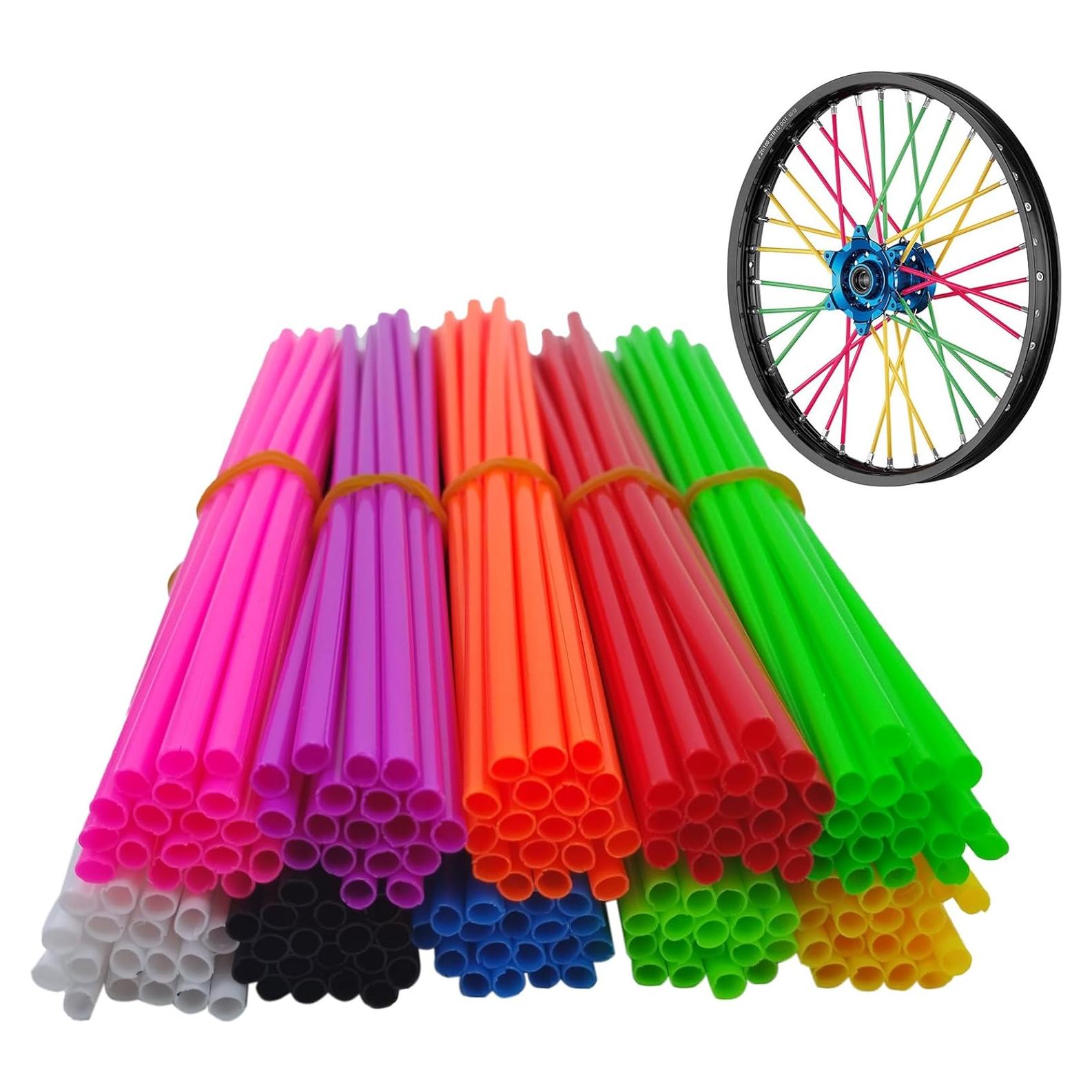 180 Fundas para Radios de Bicicleta DXMWWTP - 10 Colores