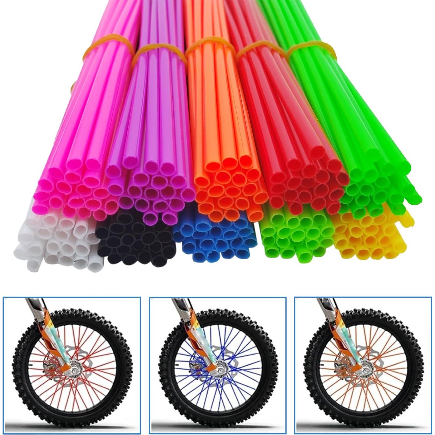 180 Fundas para Radios de Bicicleta DXMWWTP - 10 Colores
