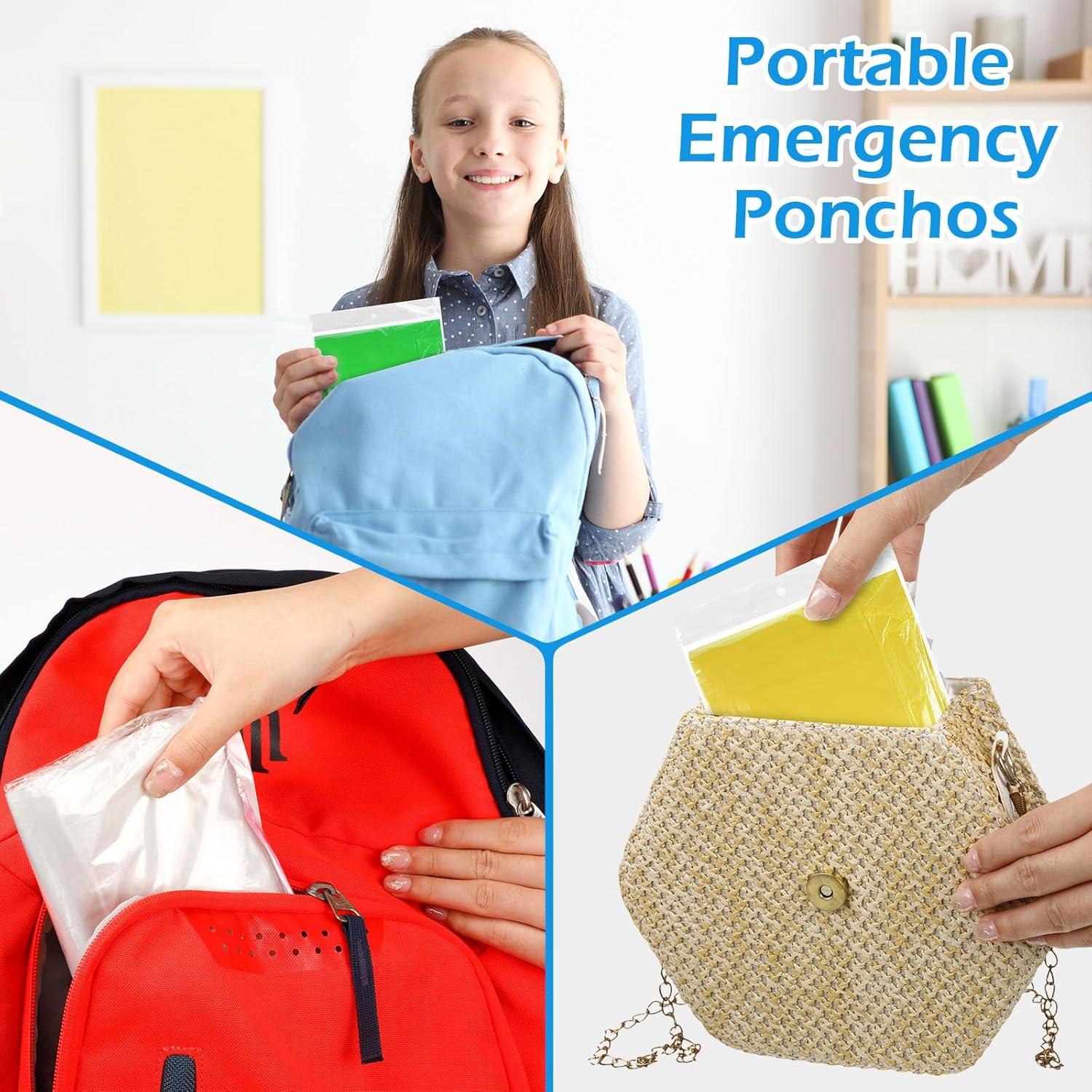 80 Ponchos de Lluvia Desechables para Niños Berlune - Impermeables