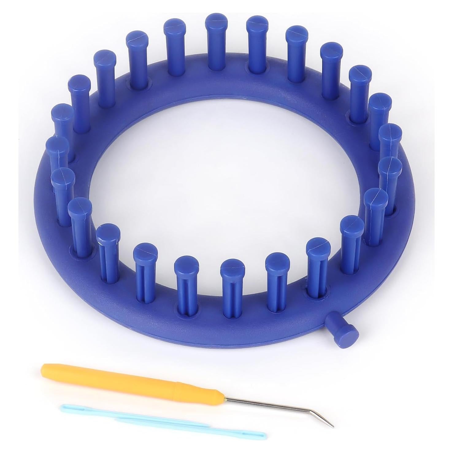 Juego de telar de punto redondo Katech 14 cm azul para manualidades