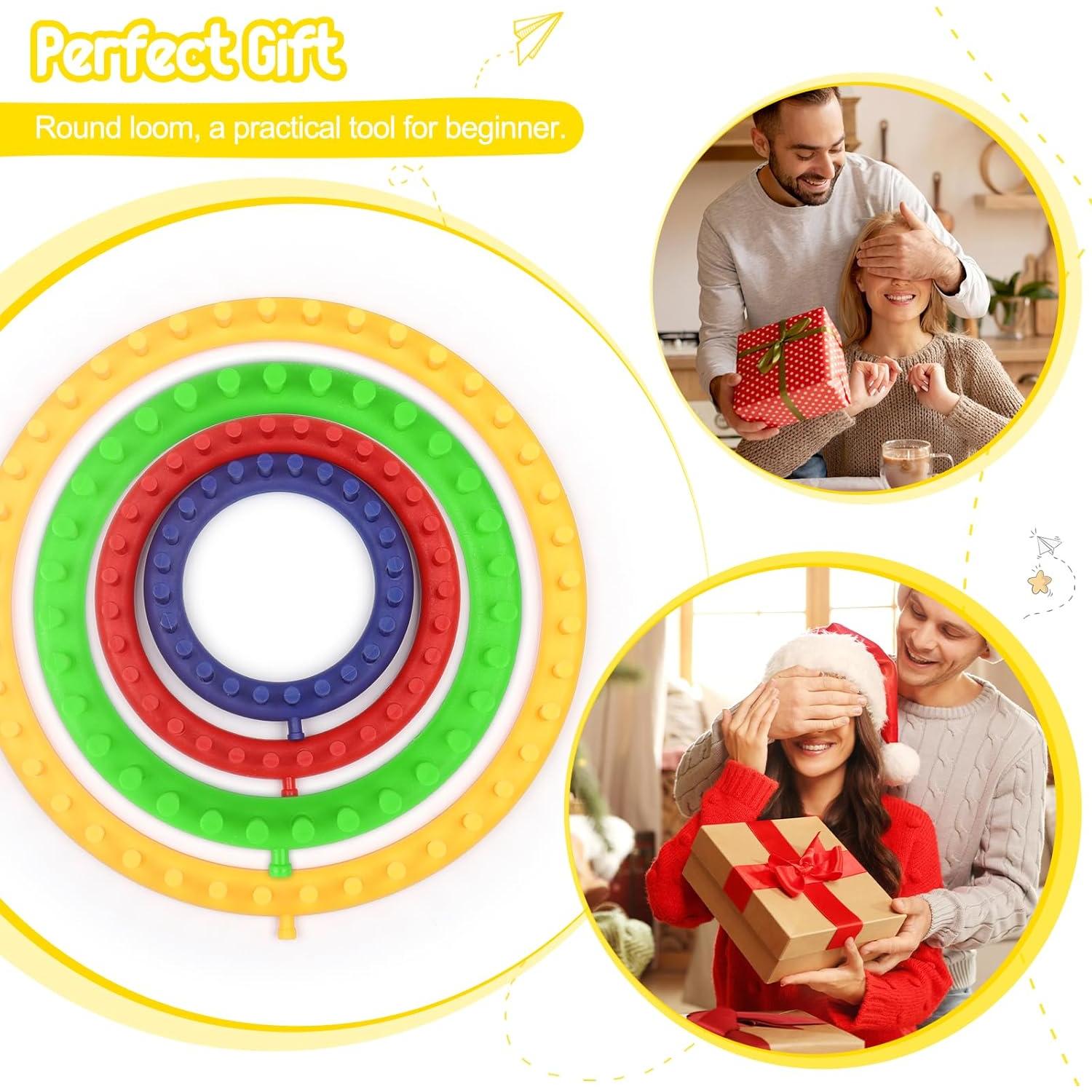 Juego de telar de punto redondo Katech 14 cm azul para manualidades