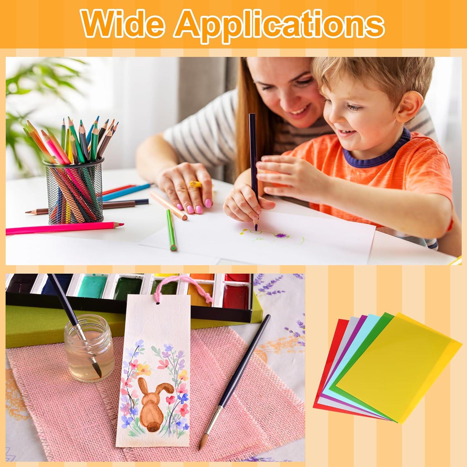 Hojas de Plástico Retráctil MECCANIXITY 10 Pcs Dorado 21x29.7 cm