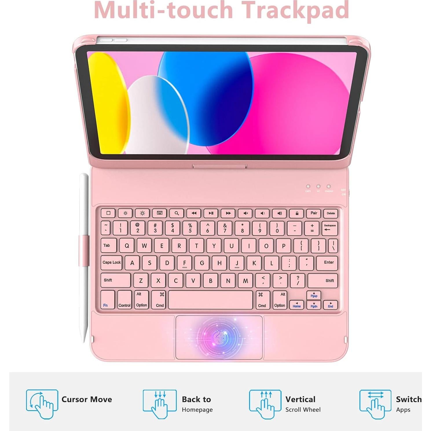 Funda Teclado GGH con Trackpad para iPad 11" y 10" Oro Rosa