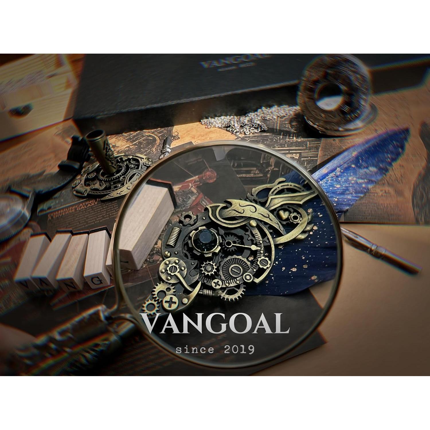 Pluma de Caligrafía VANGOAL Steampunk Azul con Tinta