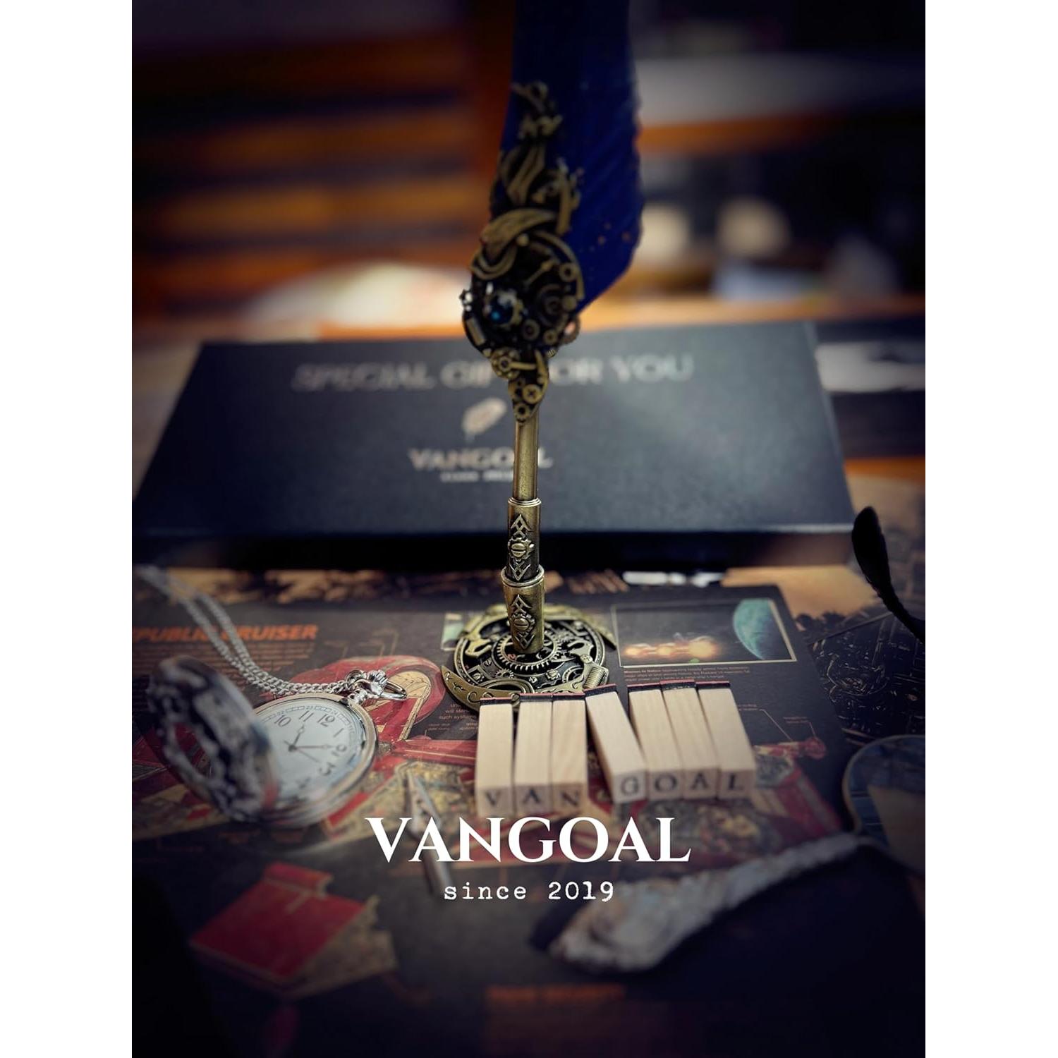 Pluma de Caligrafía VANGOAL Steampunk Azul con Tinta