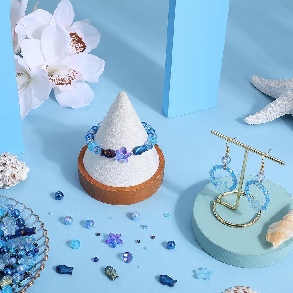 Kit de Cuentas Oceánicas 540pcs SUNNYCLUE Vidrio Azul DIY