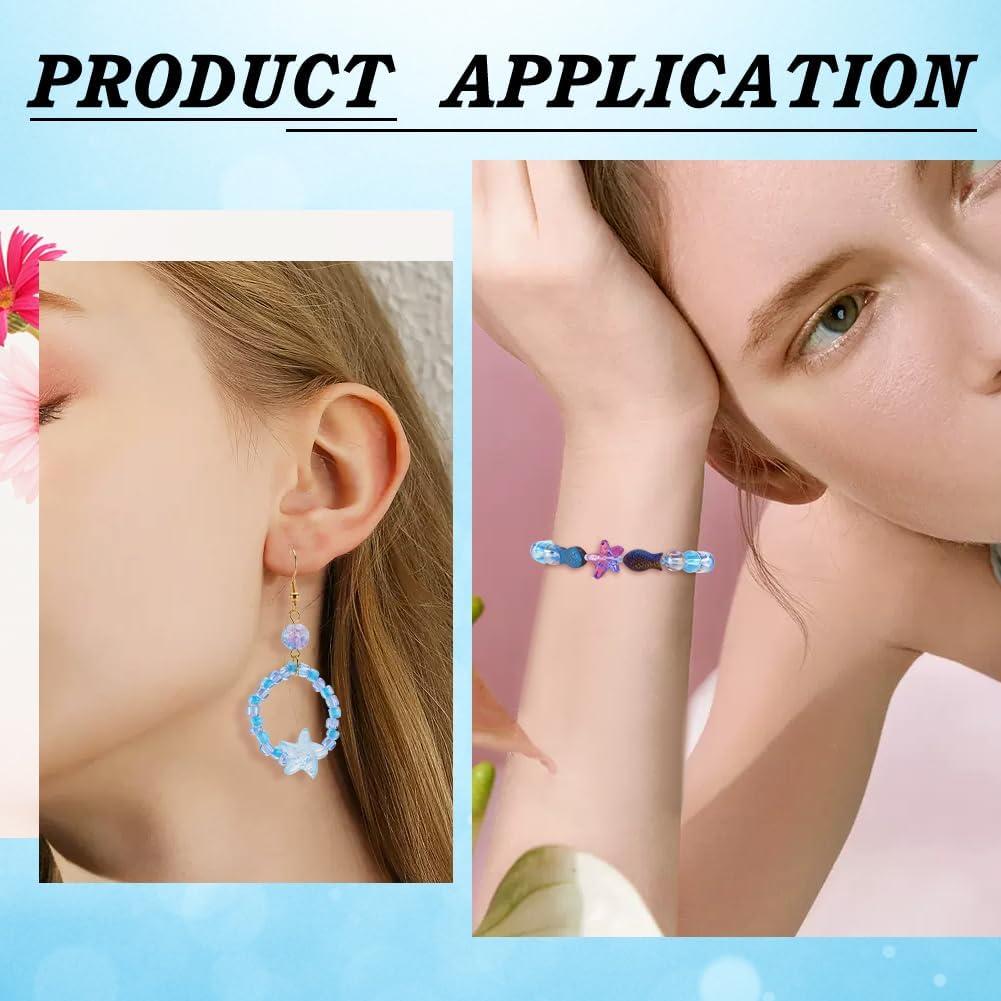 Kit de Cuentas Oceánicas 540pcs SUNNYCLUE Vidrio Azul DIY