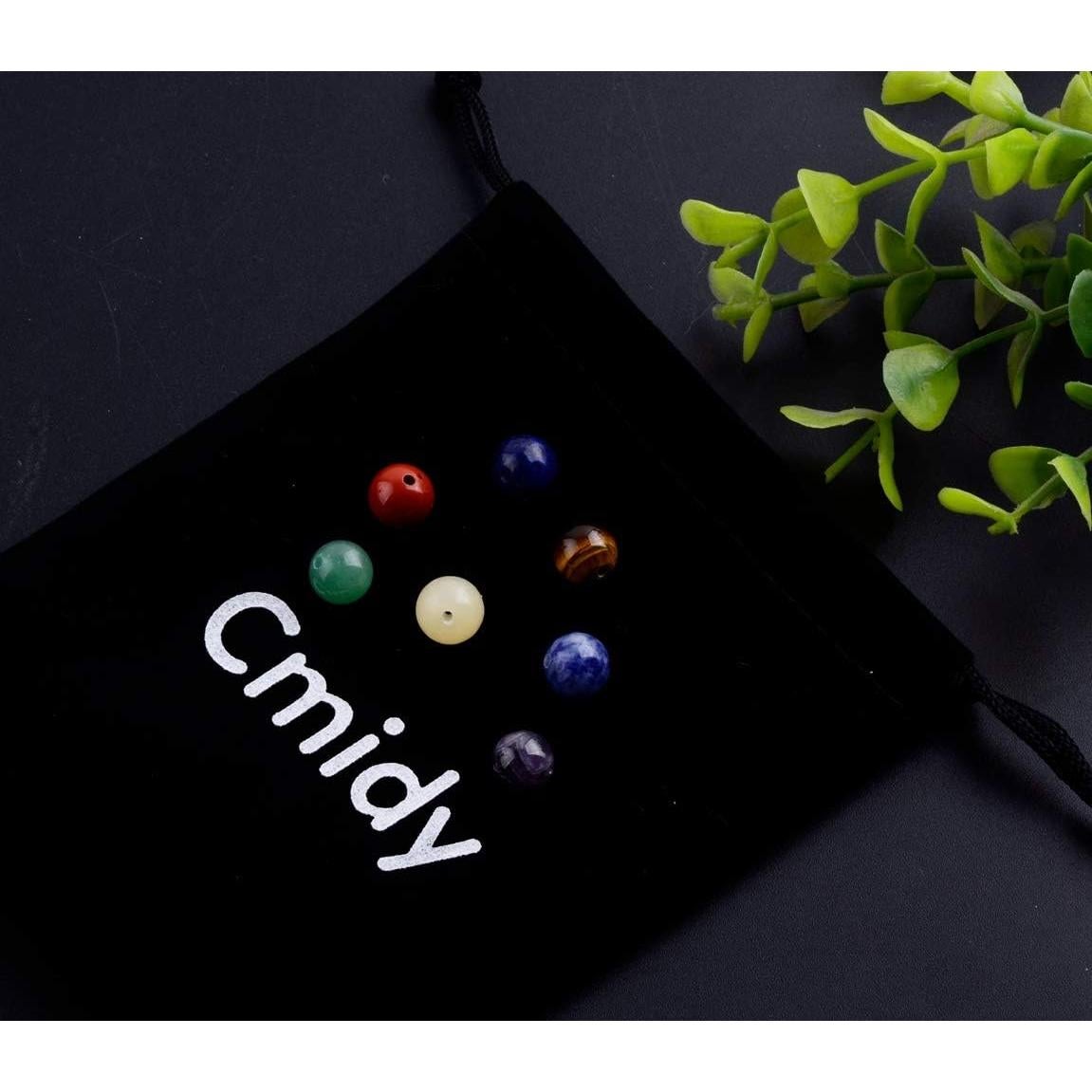 Perlas de Piedra Natural 7 Chakras Cmidy 100pcs 8mm Multicolor