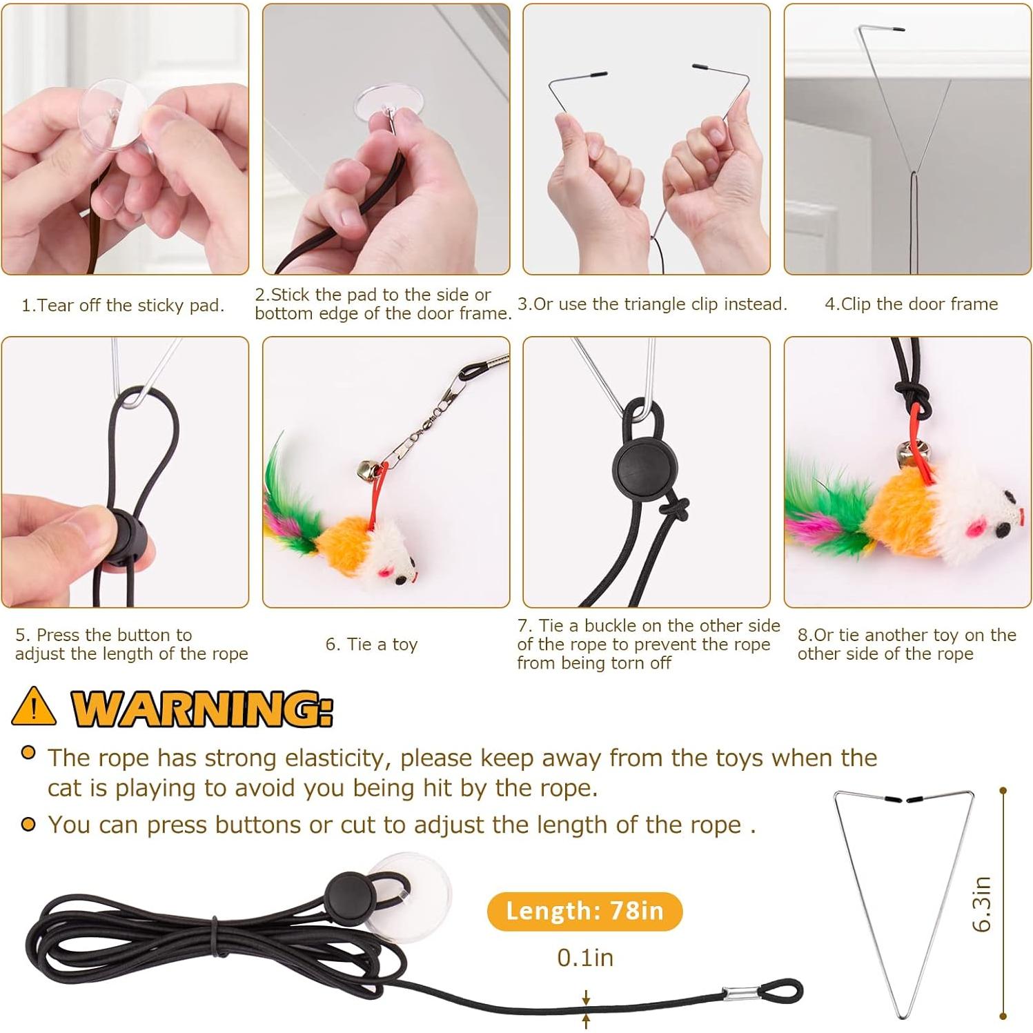 Juguetes Interactivos para Gatos HOSFROLL 3 en 1 con Ventosas