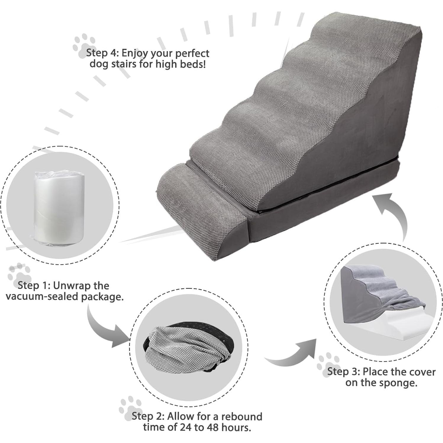 Escaleras para Perros LitaiL 6 Niveles 73.91 cm Antideslizantes