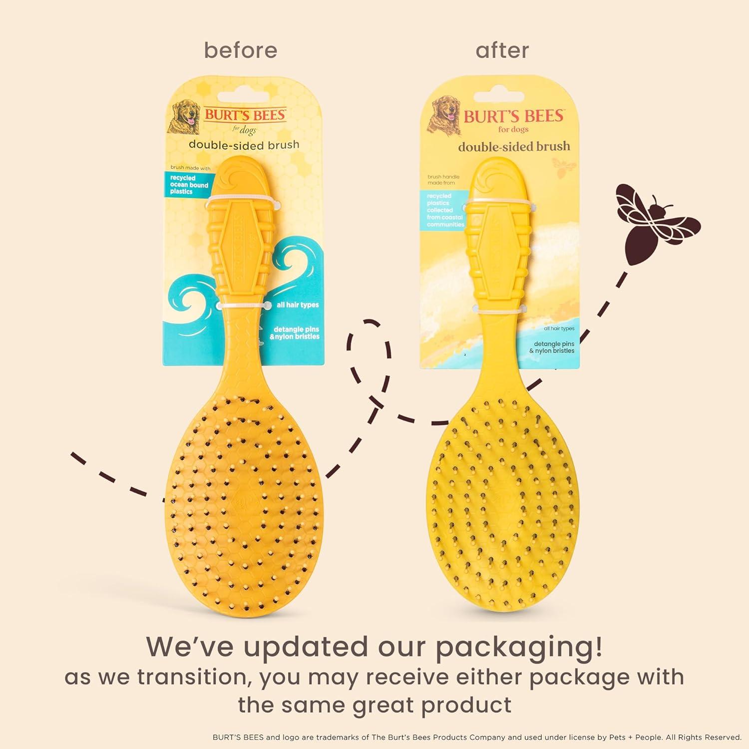 Cepillo Doble Cara Burt's Bees para Perros Grandes 22.86 cm