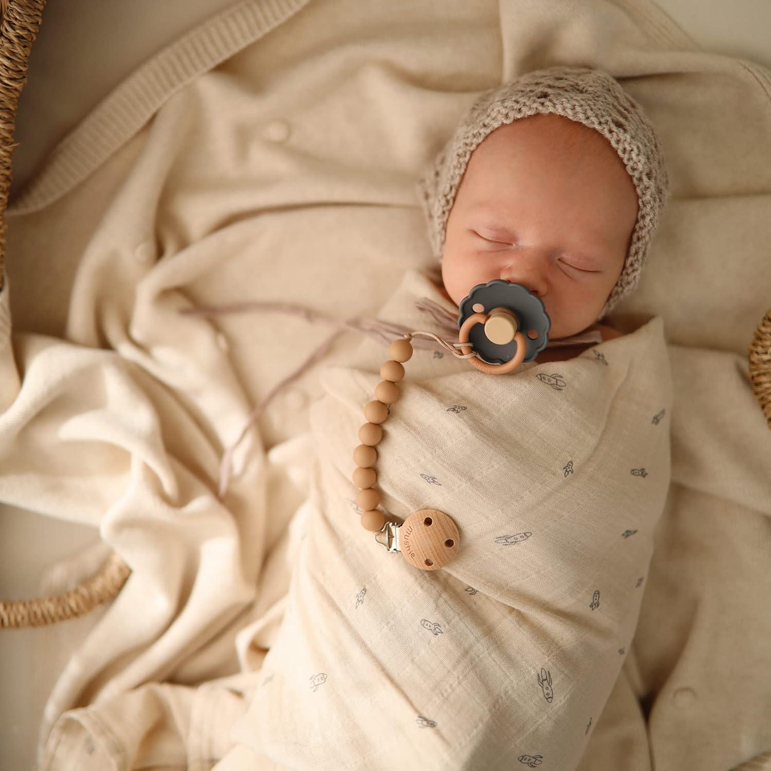 Chupete de Goma Natural FRIGG Daisy 0-6 Meses 2-Pack Libre BPA