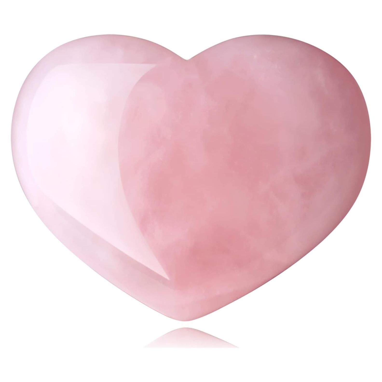Piedra Corazón de Cuarzo Rosa 4.57 cm - Sanación y Meditación