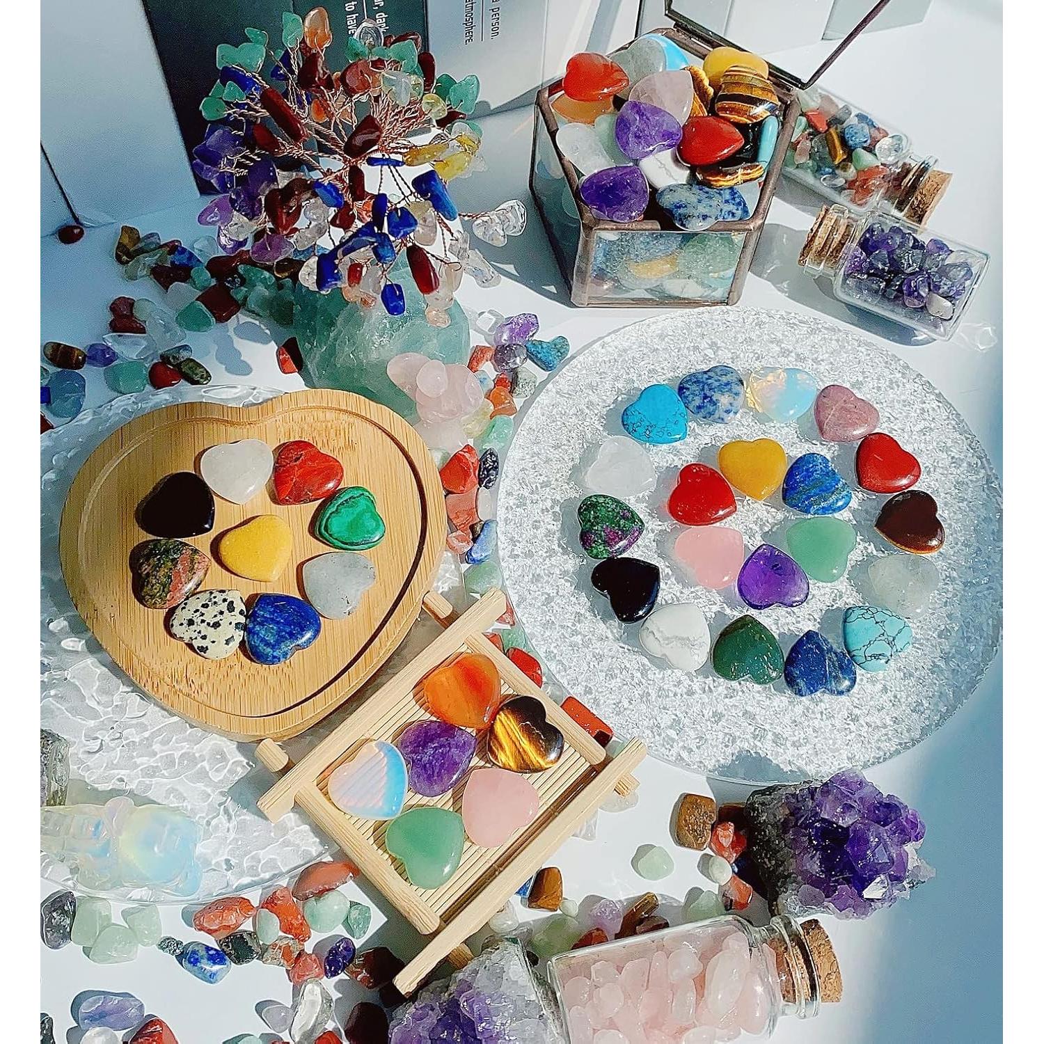 Conjunto 30 Cristales Corazón QINJIEJIE 2.03 cm Sanación Energética