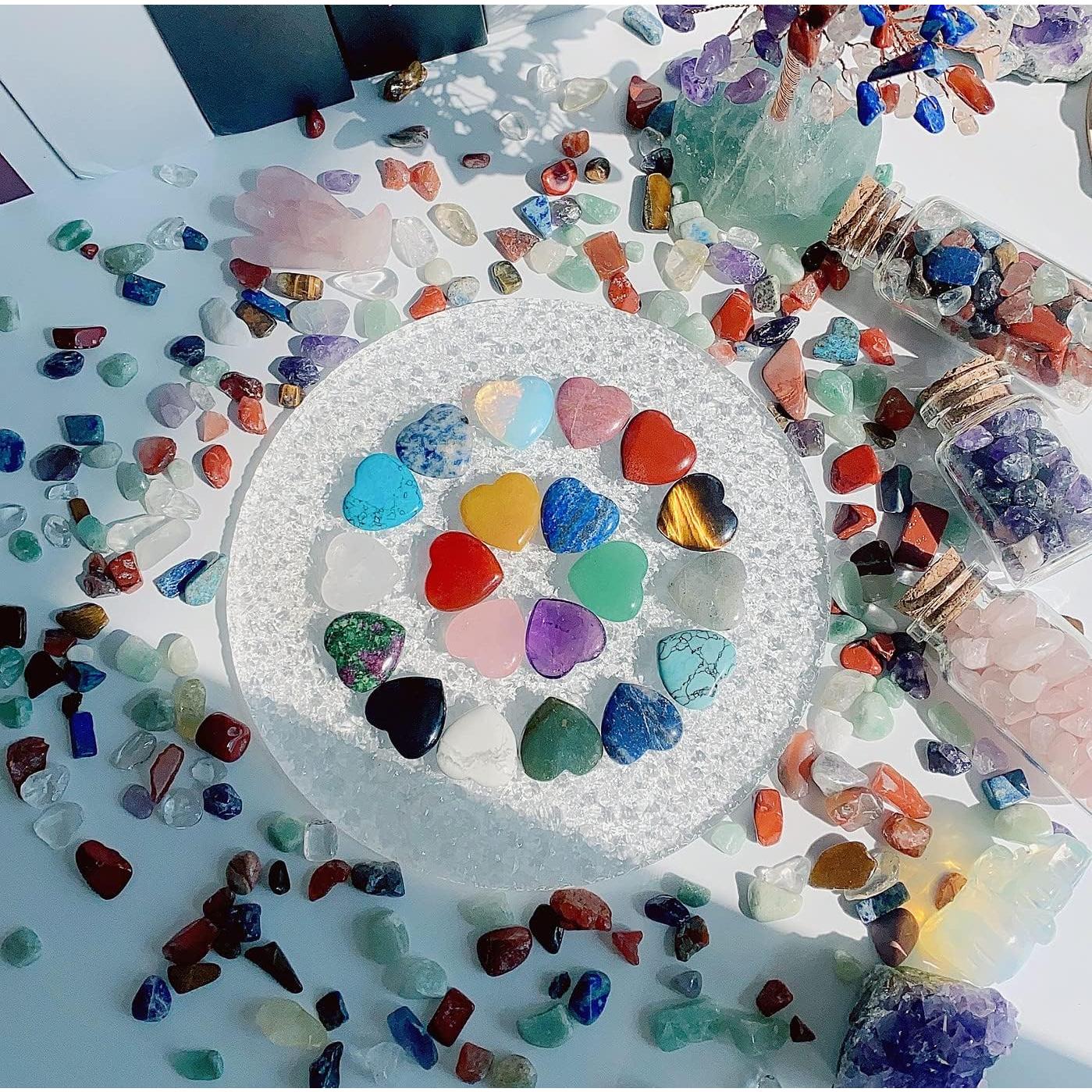 Conjunto 30 Cristales Corazón QINJIEJIE 2.03 cm Sanación Energética