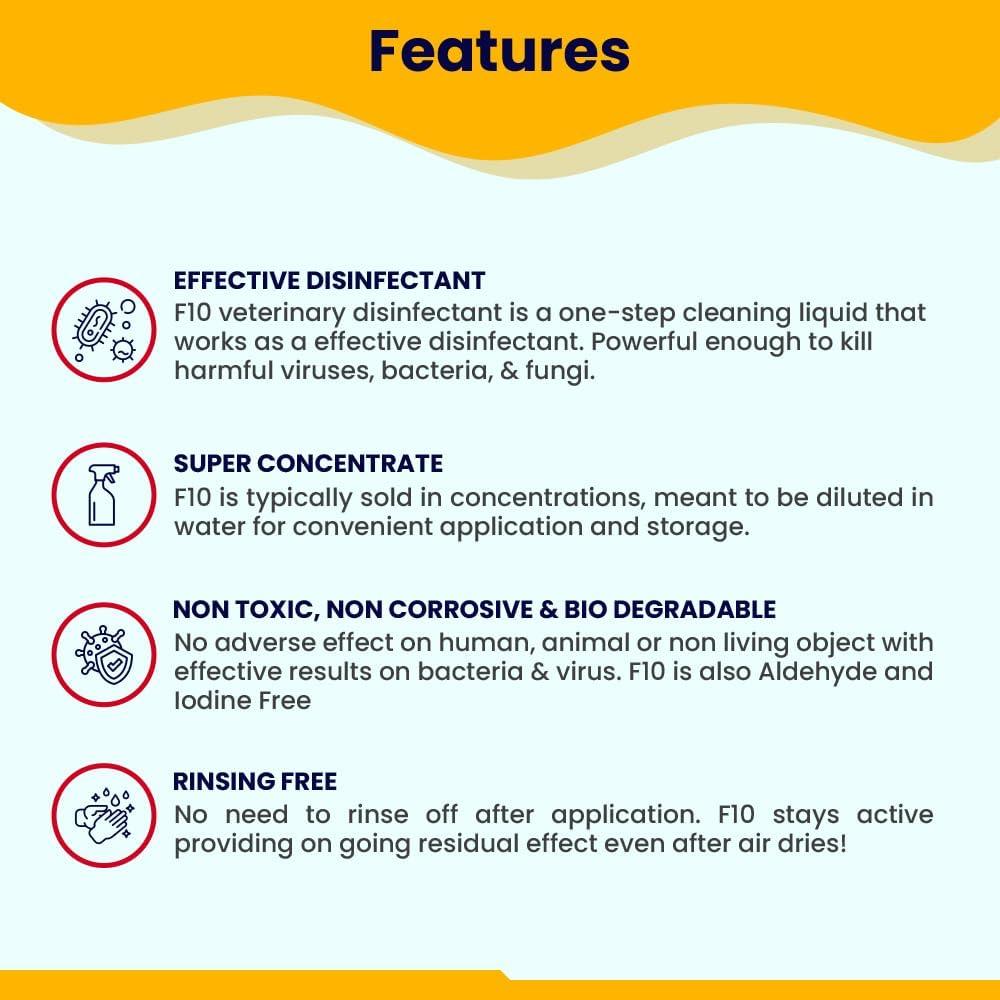 Desinfectante Veterinario F10 Concentrado 100 ml - Limpieza Efectiva
