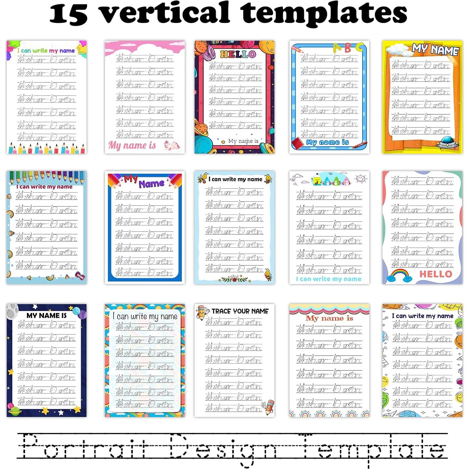 Papel A4 Personalizado para Trazado de Nombres UBJVA