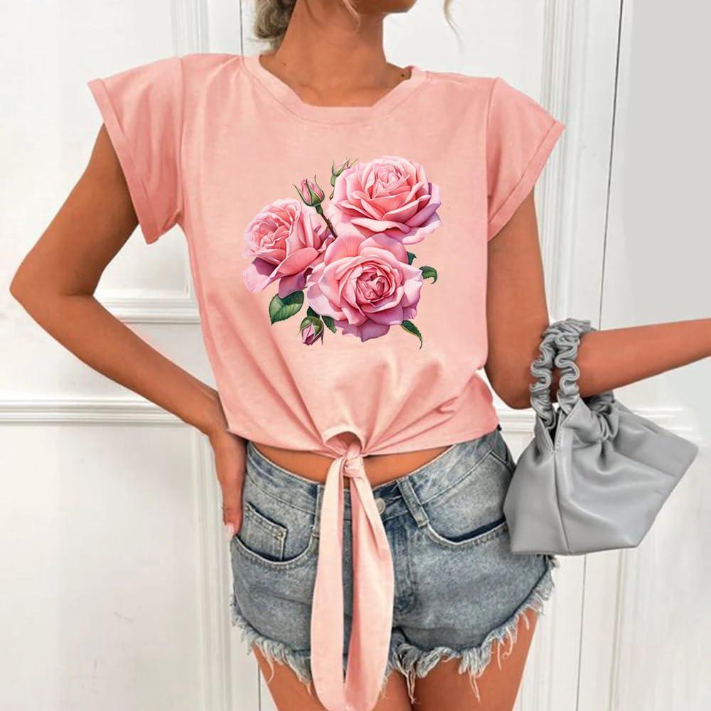 4 Parches de Hierro JATOMSSM Flor Mariposa Vinilo Transferencia