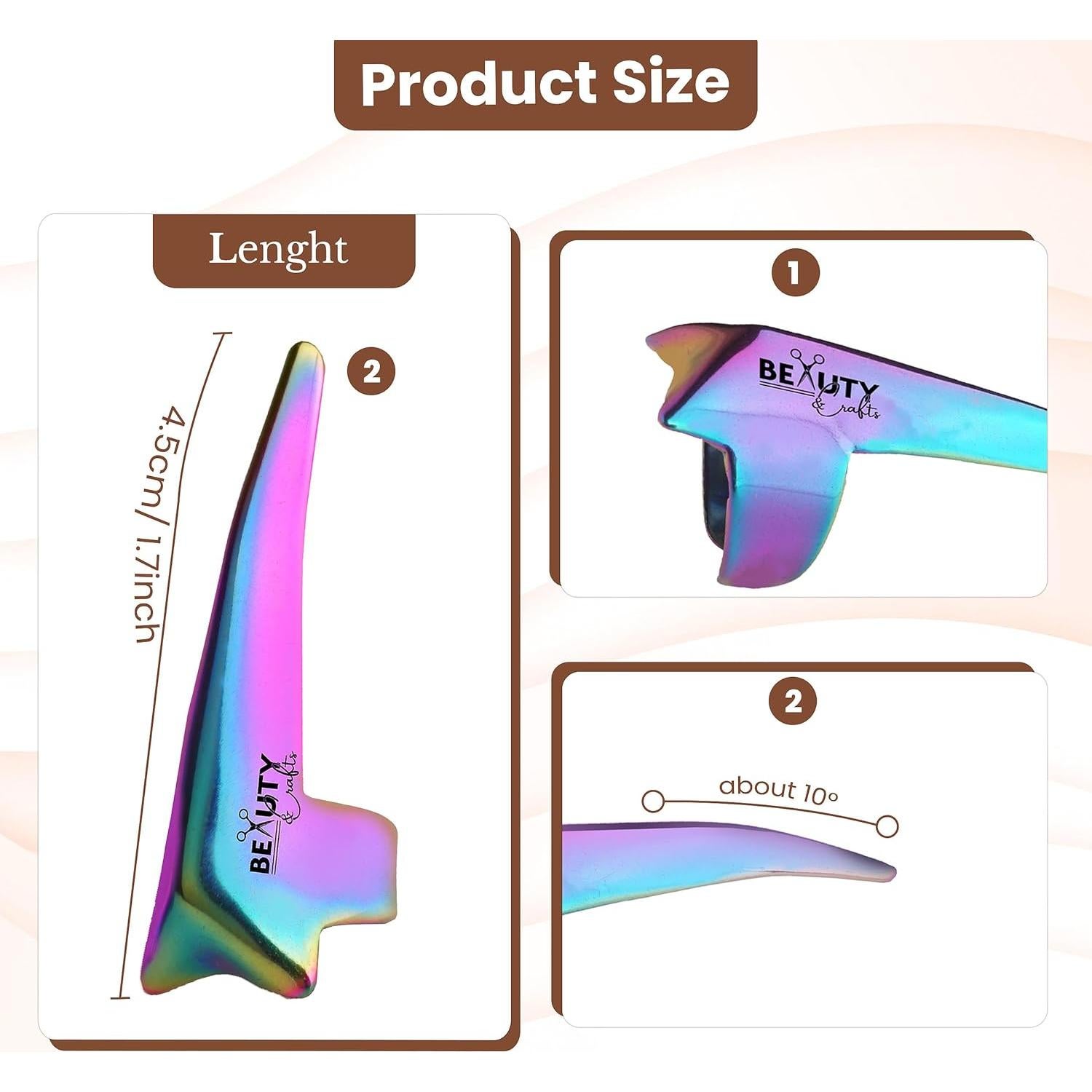 Anillo de Partición de Cabello Beauty & Crafts - Acero Inoxidable