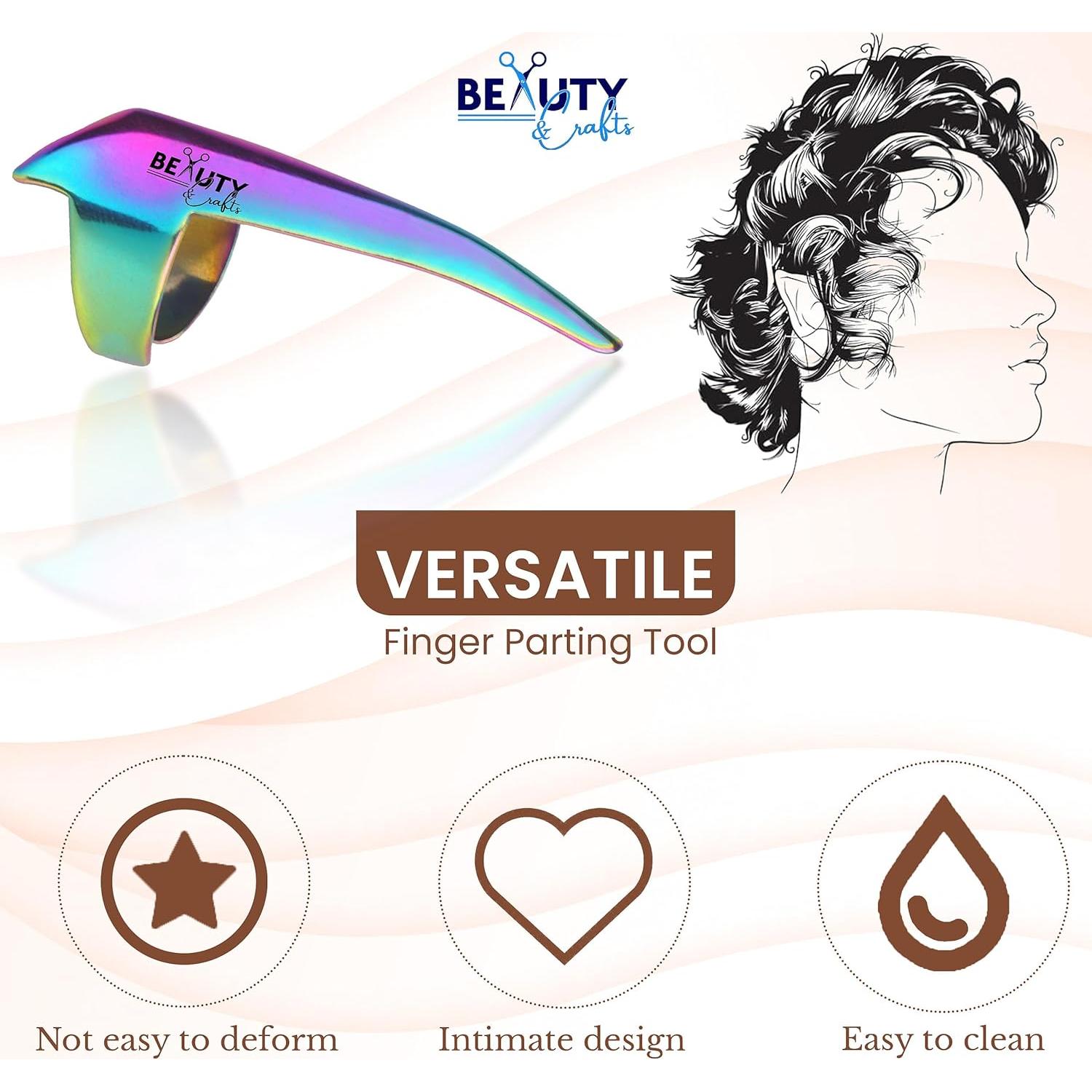 Anillo de Partición de Cabello Beauty & Crafts - Acero Inoxidable