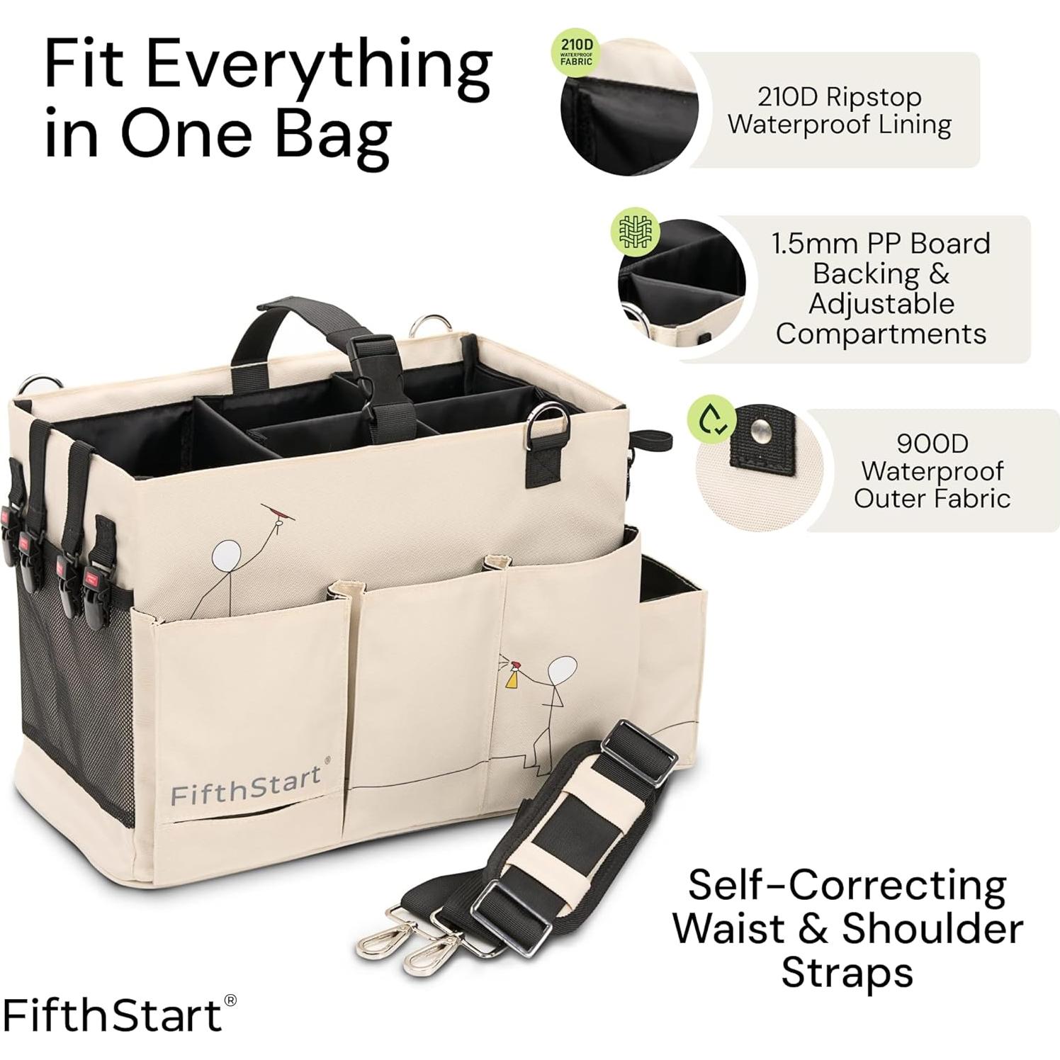 Caddy de Limpieza FifthStart Beige Pequeño 29x15.5x25 cm