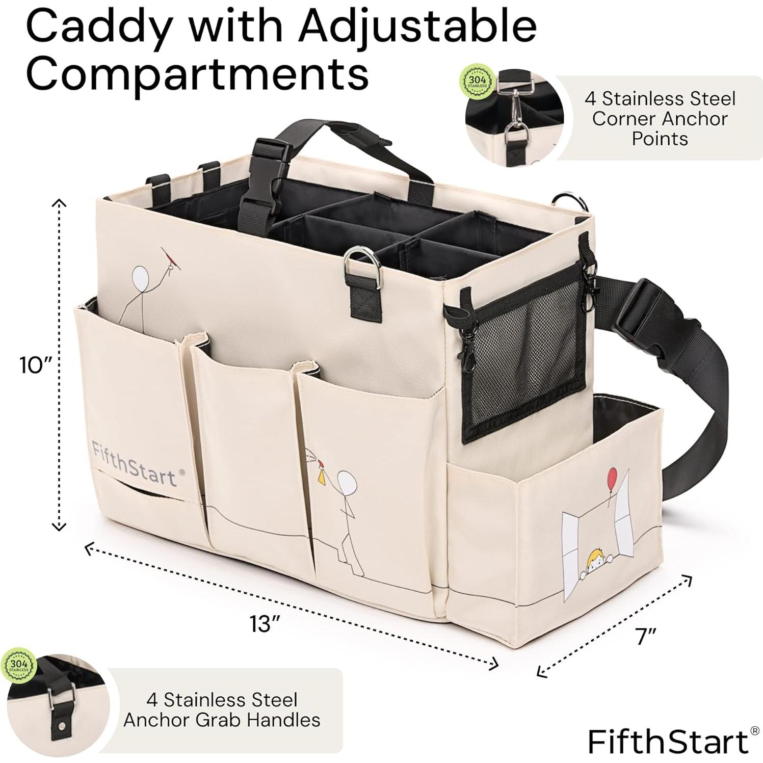 Caddy de Limpieza FifthStart Beige Pequeño 29x15.5x25 cm