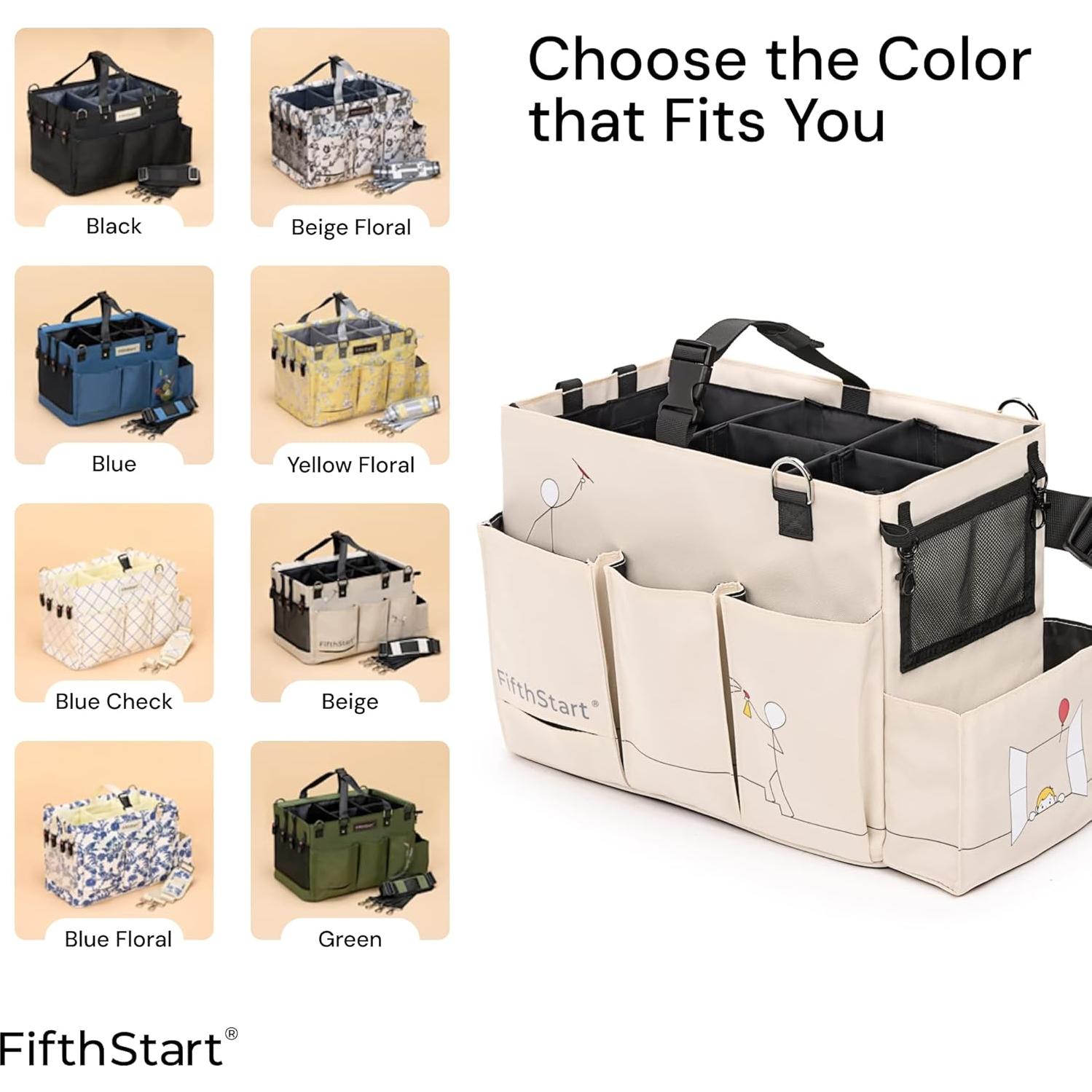 Caddy de Limpieza FifthStart Beige Pequeño 29x15.5x25 cm