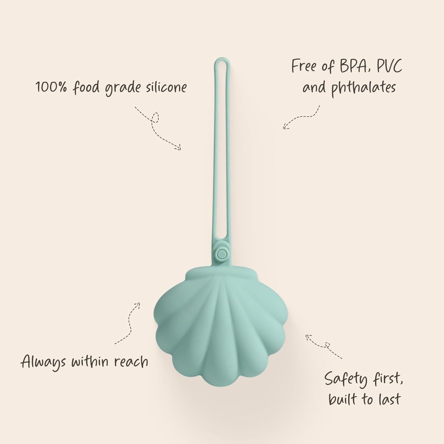 Funda de Chupete de Silicona CLYMENE Flor - 100% Apta para Alimentos