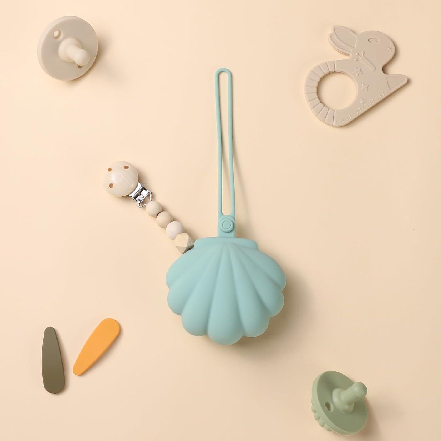 Funda de Chupete de Silicona CLYMENE Flor - 100% Apta para Alimentos