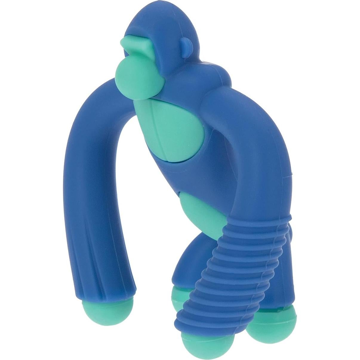 Nuby Geo Zoos Gorila Azul - Juguete de Dentición 3+ Meses
