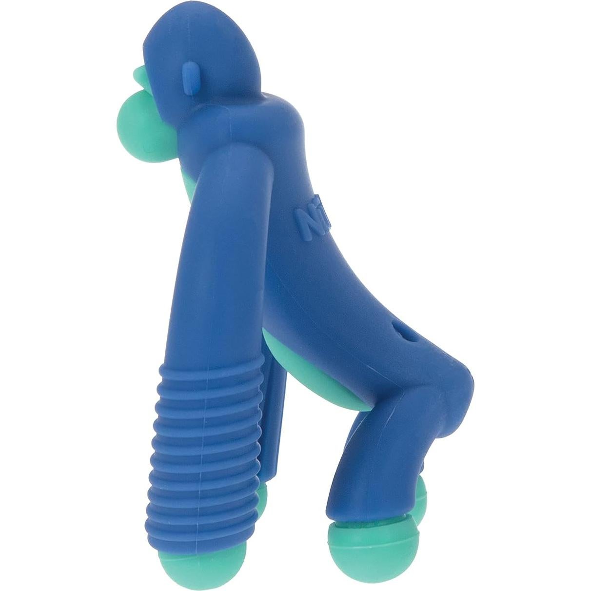 Nuby Geo Zoos Gorila Azul - Juguete de Dentición 3+ Meses